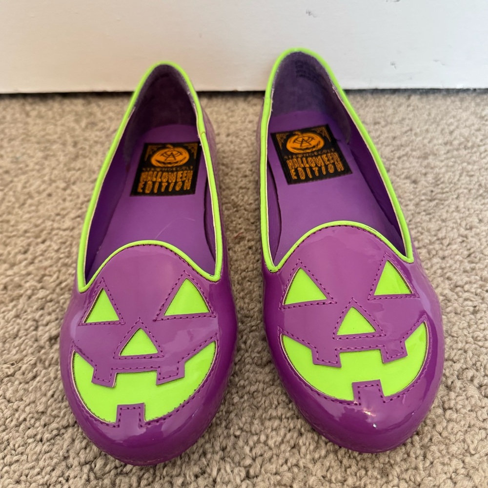 Strange Cvlt YRU Lydia Jack o Lantern Pumpkin Halloween Flats Shoes Size 5M